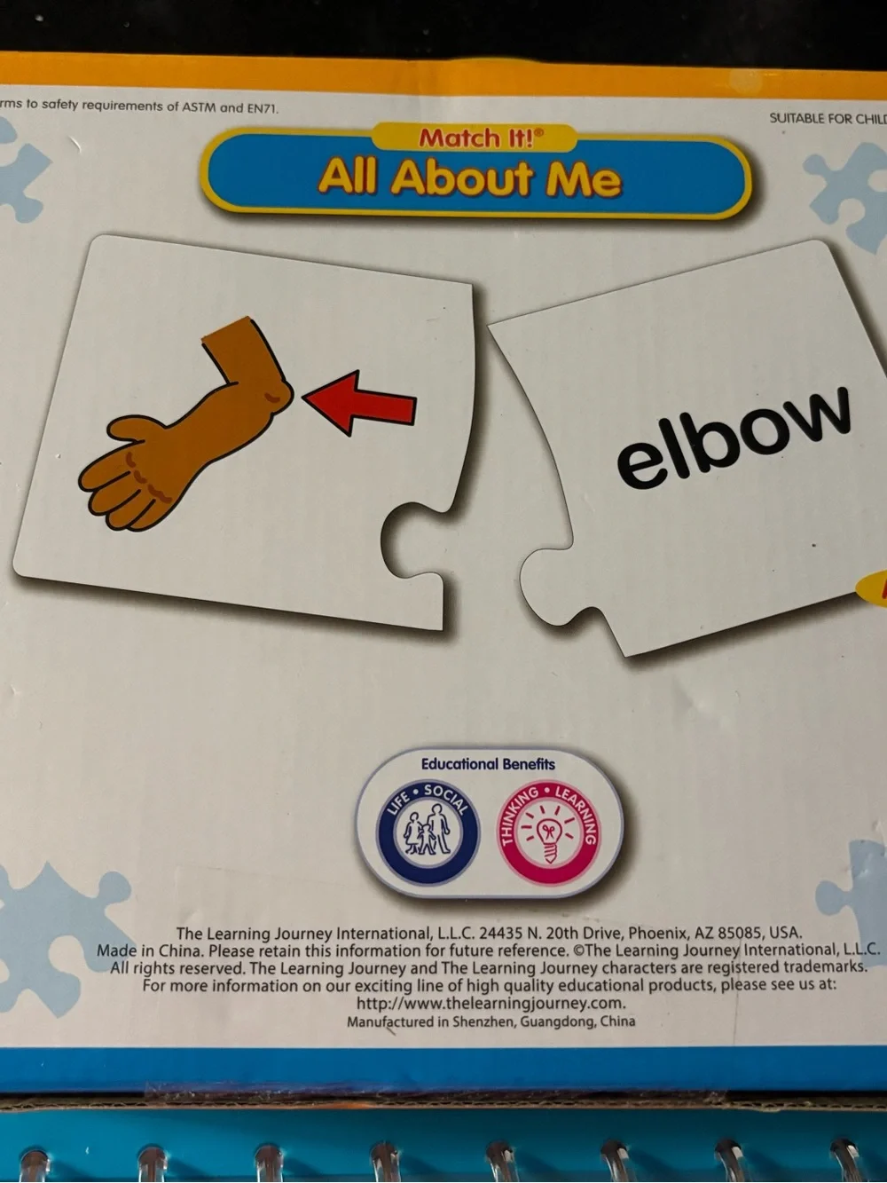 Match All About Me Kids Puzzle - Yellow, Blue